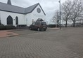Image of accessible parking spaces at the Norwegian Church Arts Centre