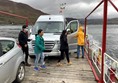 Van on a ferry