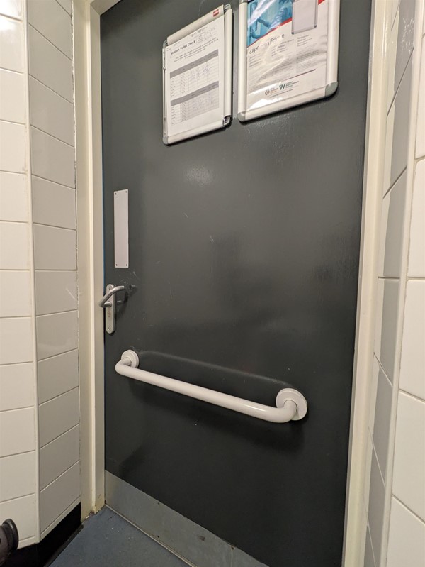 Image of door to the accessible toilet