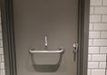Image of door to the accessible toilet fro the inside