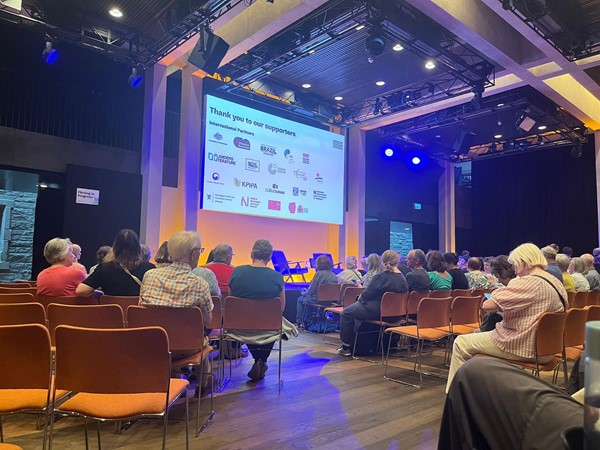 Image of the stage from our seating area.