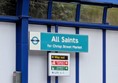 Image of sign on All Saints station platform