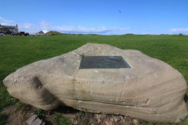 Information plaque at Burghead Pict Fort