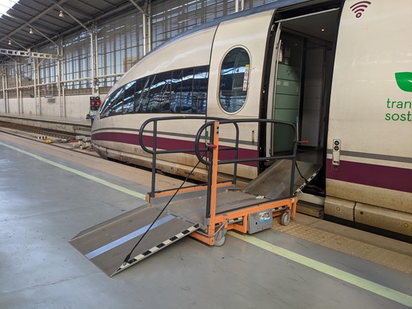 This is the ramp that lifts you up onto the train level.