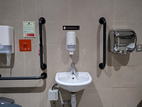 Image of sink in accessible toilet