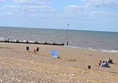 The stony beach taken from the promenade at Hunstanton