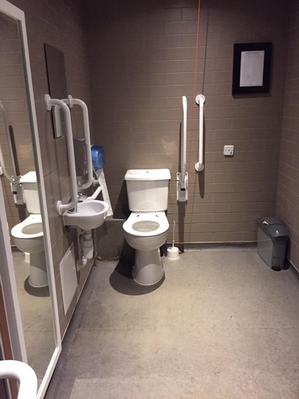 Accessible loo on lower floor