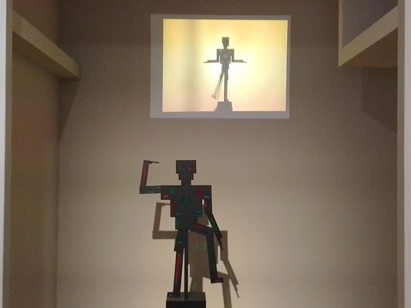 Image of a sculpture and slide show