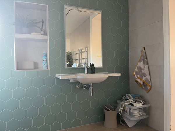 Image of the sink in the accessible bathroom.