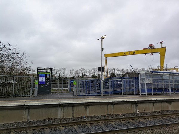 Image of the platform with H&W Crane in the background