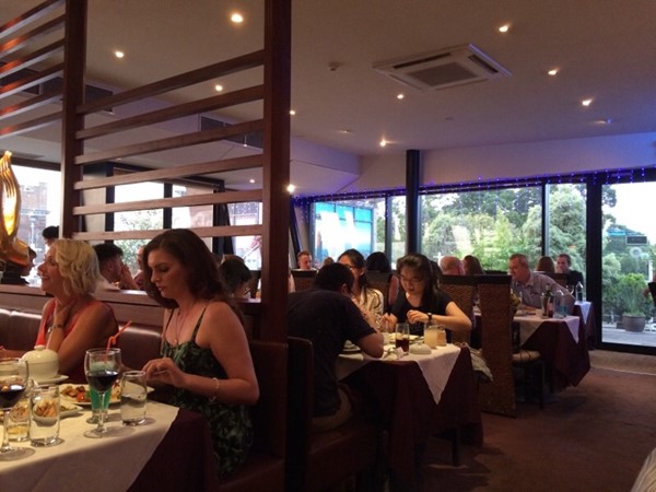 Photo of diners in the restaurant.