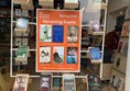 Portobello Books window display showing upcoming events