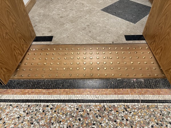 The studded entrance to several parts of the building could not be accessed independently.