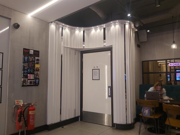 Image of an accessible toilet door