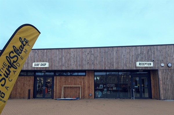 Image of surf shop and reception building