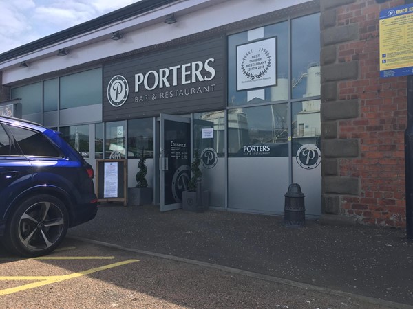 Image of the entrance to Porters.