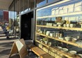 The terrace and the exterior of the cafe.