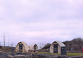 Image of small wooden cabins