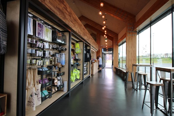 The engine shed shop and reception