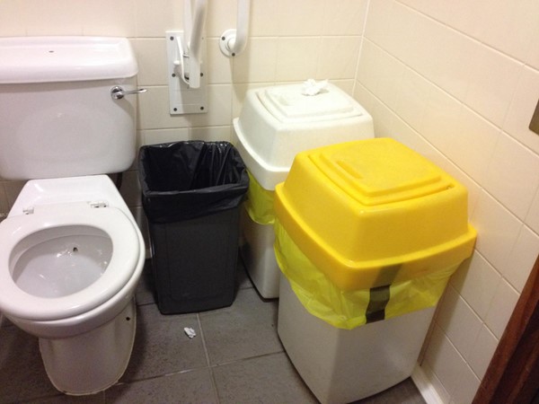 Picture of Kew Gardens  - The accessible toilet in the Orangery is too cramped and too full of huge bins in the transfer area. Avoid!