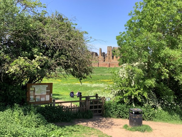 Kenilworth castle through the tress