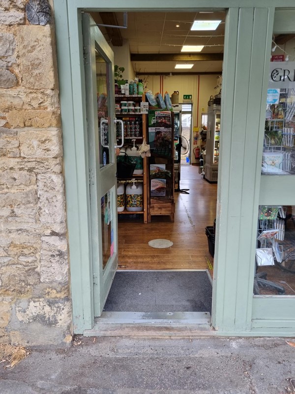 Wide ramped doorway