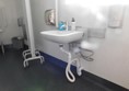 The sink and  screen that you expect to find  in a Changing Places toilet