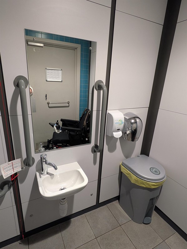 image of sink in main accessible bathroom