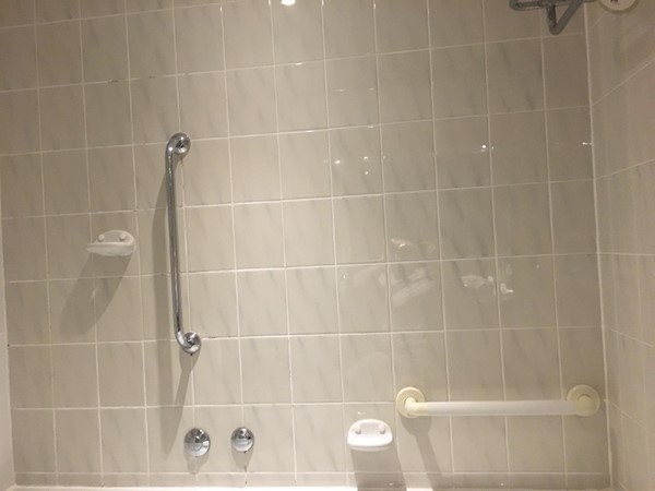 Bath with grab rails