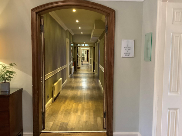 Just by the wooden tiled floor a side door pointed another way into the restaurant, shown as being “Fork” restaurant