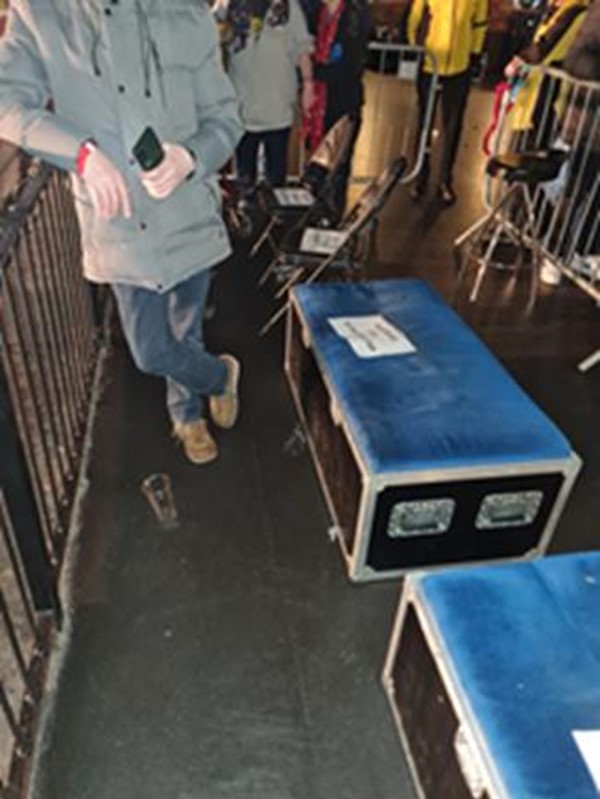 Image of equipment cases on the floor