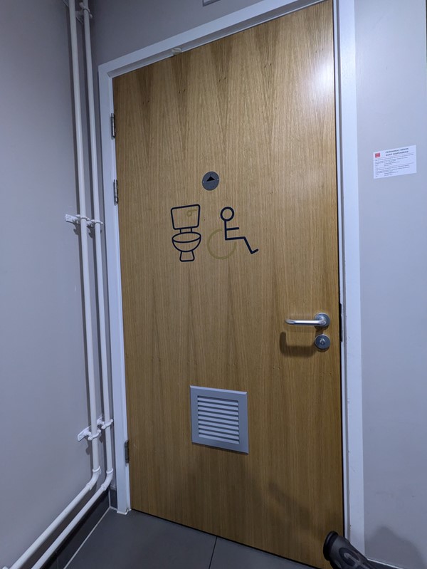 Image of door to the accessible toilet