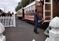 The electric tram at Ramsey terminus.
