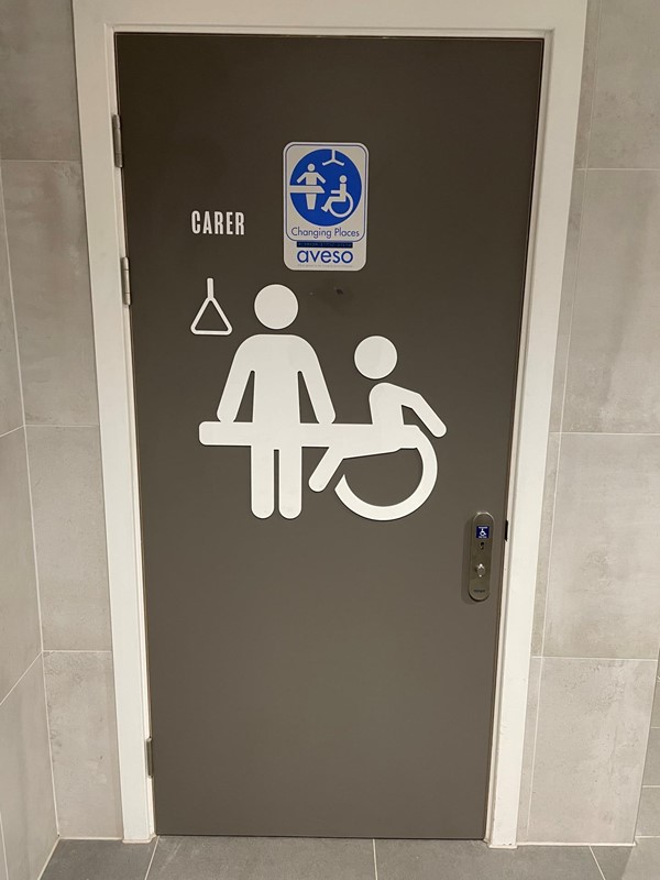 Changing places toilet door