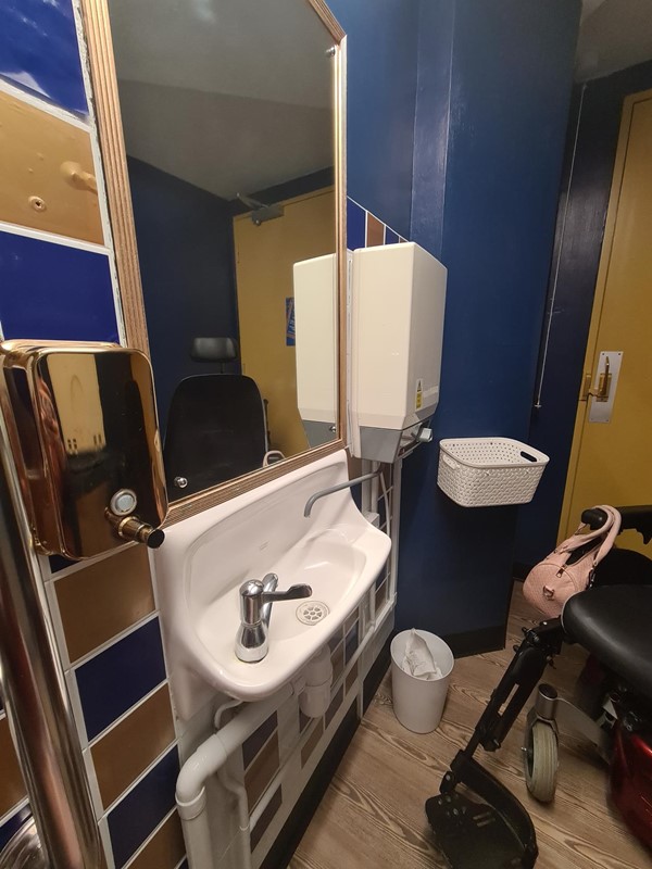 The disabled toilet.