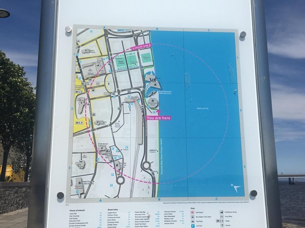 Image showing the map whilst you are on the Riverside Walk.