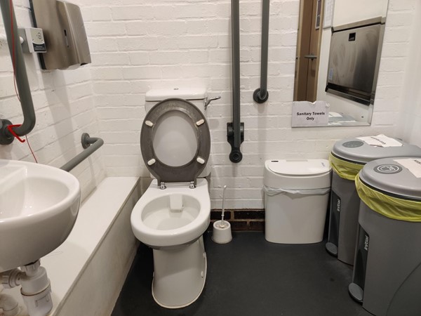 The accessible toilet.