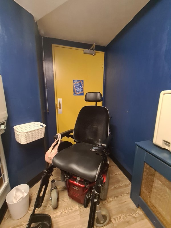 The disabled toilet.