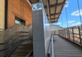 Image of ramp and stairs at the accessible entrance
