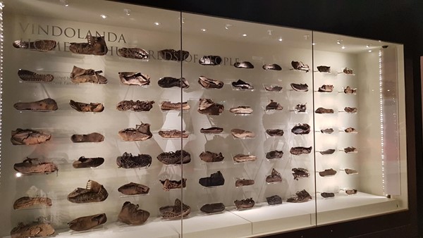 Amazingly well-preserved Roman shoes in the accessible Vindolanda museum