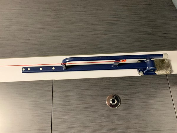 Grab rail and red cord