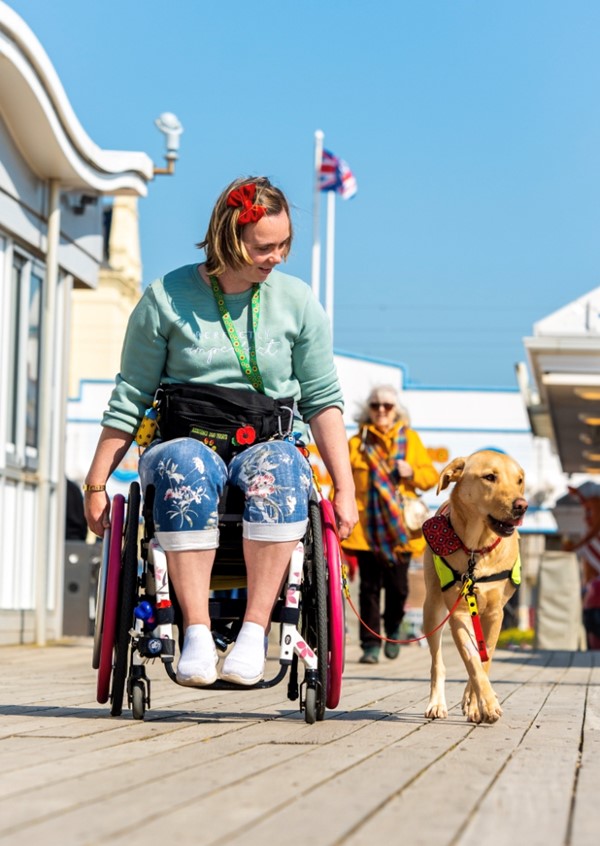 Picture of person and dog at The Grand Pier
