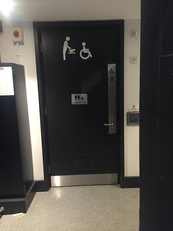 Wheelchair accessible toilet on the ground floor
