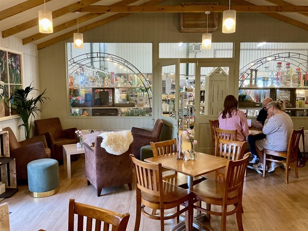 Image of people in an indoor dining area