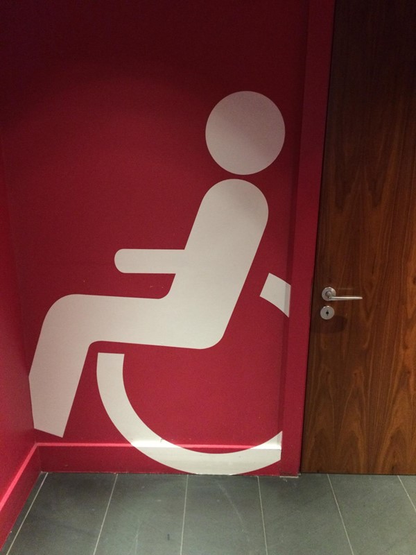 Accessible toilet sign.