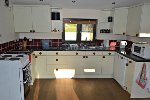 Large kitchen area.