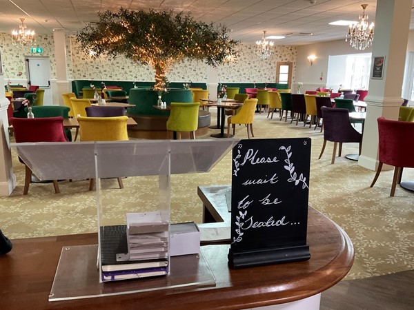 Picture of hotel menu and bar