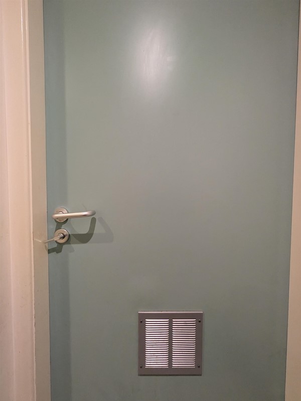 Image of interior door to Peacock Rooms Café