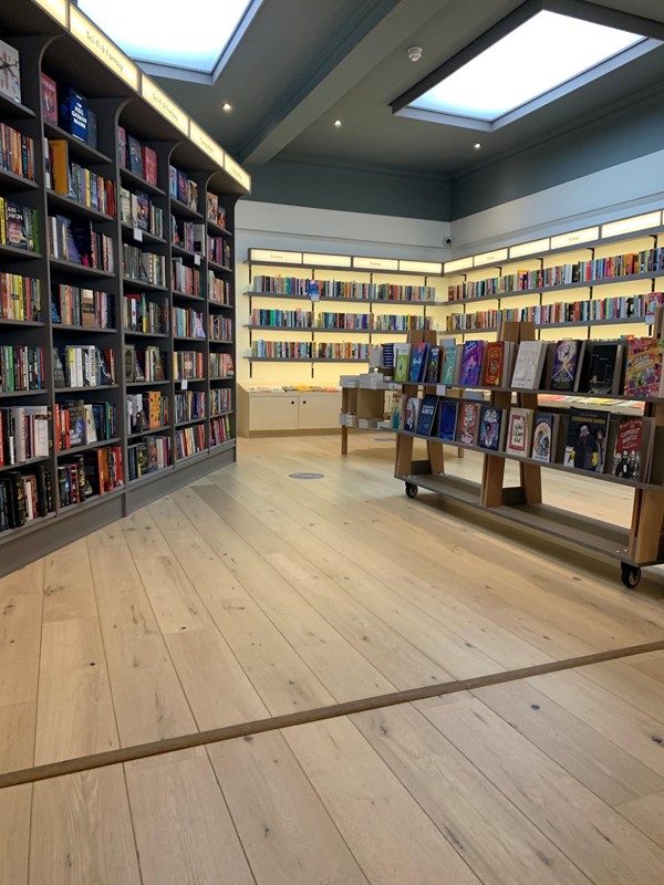 Inside of the bookshop.