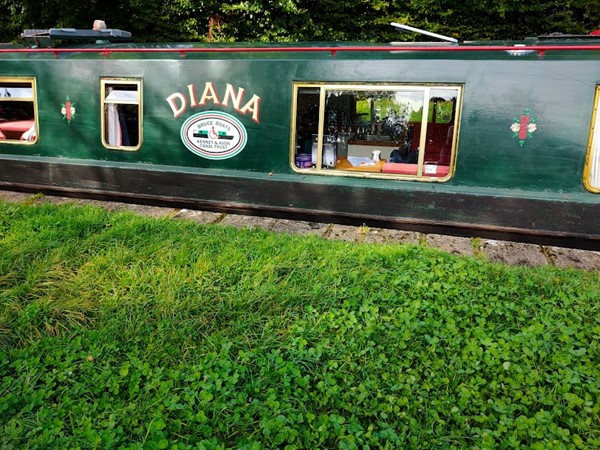 Picture of a canal boat named Diana